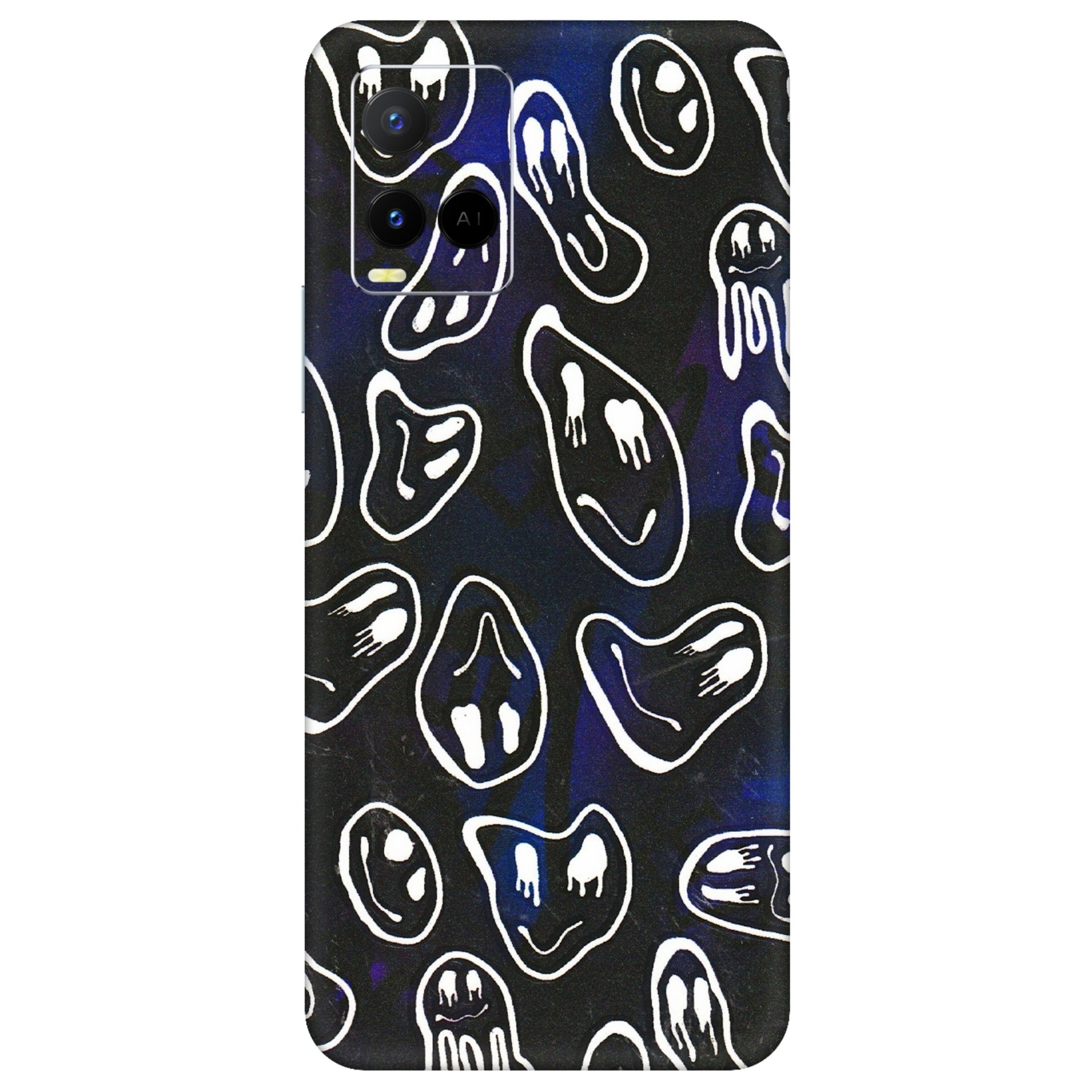 VIVO Y Series Phone Skins (All Models) - Distorted Smileys - 3D Embossed Finish (L-92) Vivo Y21 G