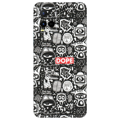 VIVO Y Series Phone Skins (All Models) - Dope Stay Classy Black Doodles - Matte Finish (M-126) Vivo Y21 G
