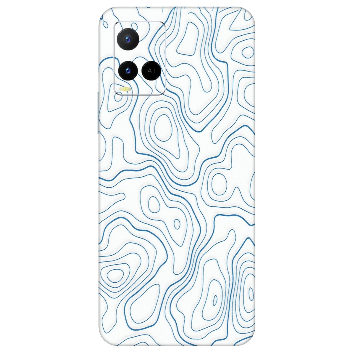 VIVO Y Series Phone Skins (All Models) - Blue And White Swirls - Matte Finish (M-139) Vivo Y21 G