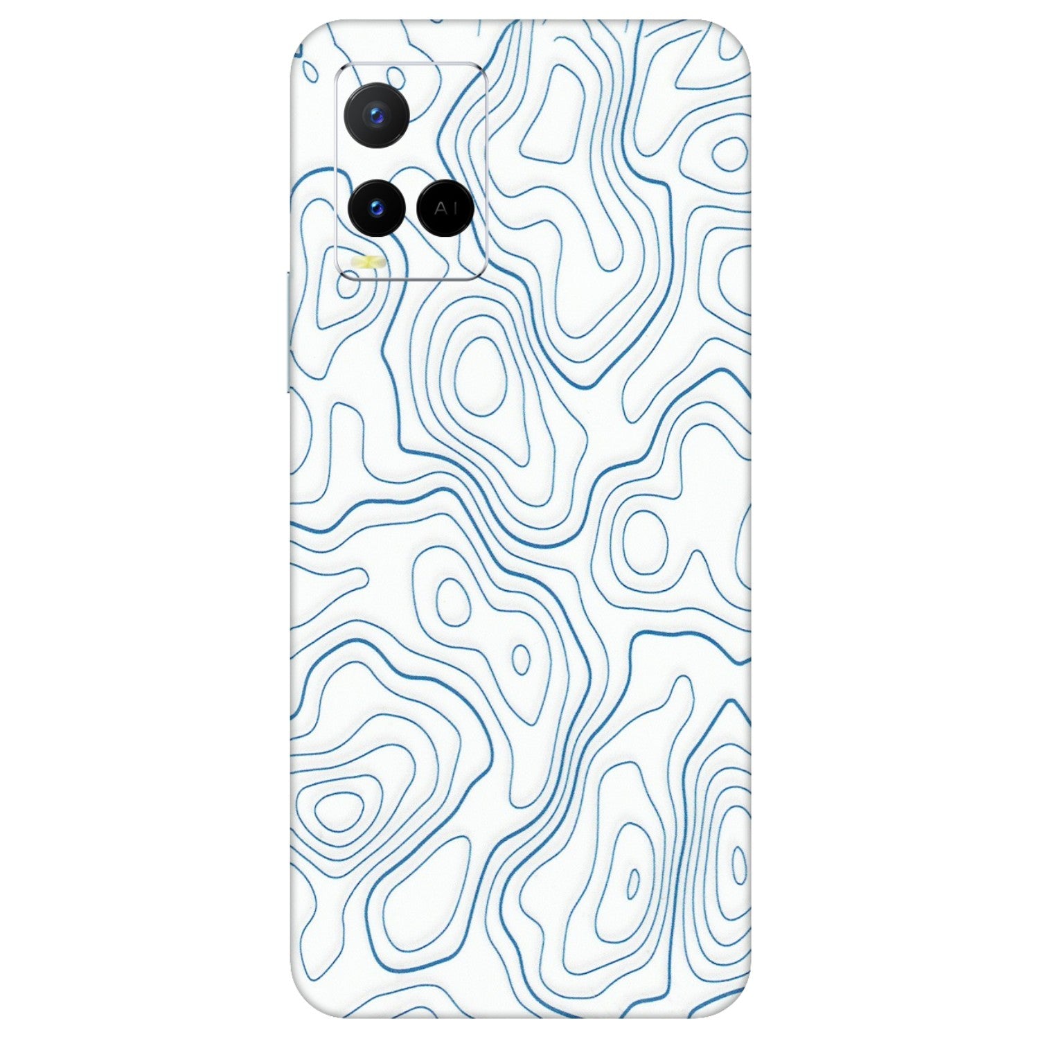 VIVO Y Series Phone Skins (All Models) - Blue And White Swirls - Matte Finish (M-139) Vivo Y21 G