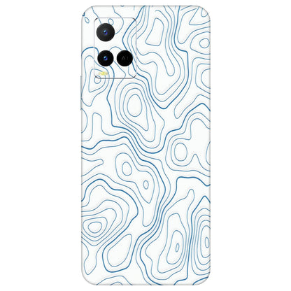 VIVO Y Series Phone Skins (All Models) - Blue And White Swirls - Matte Finish (M-139) Vivo Y21 G