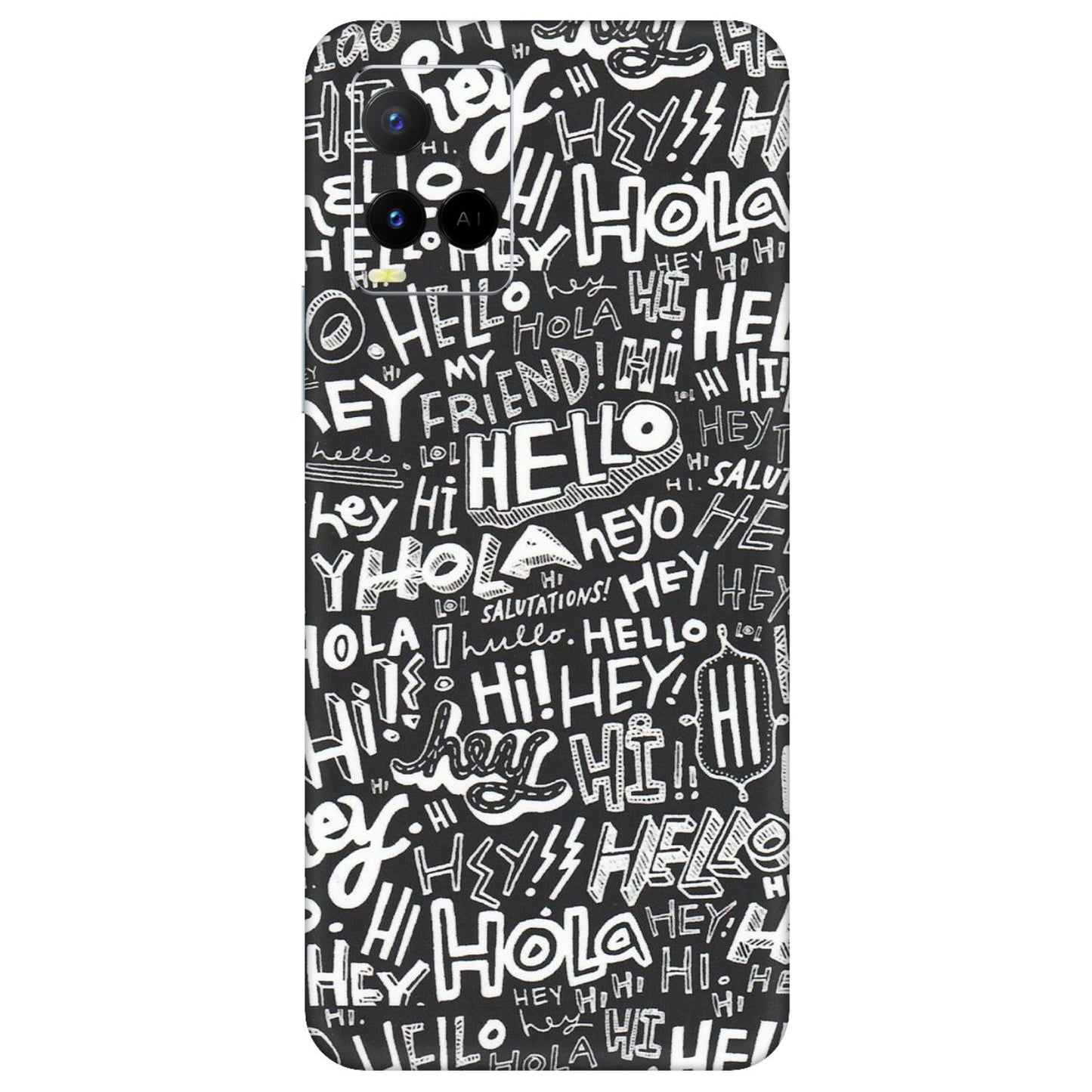 VIVO Y Series Phone Skins (All Models) - Hi Hello Doodles - Matte Finish (M-25) Vivo Y21 G