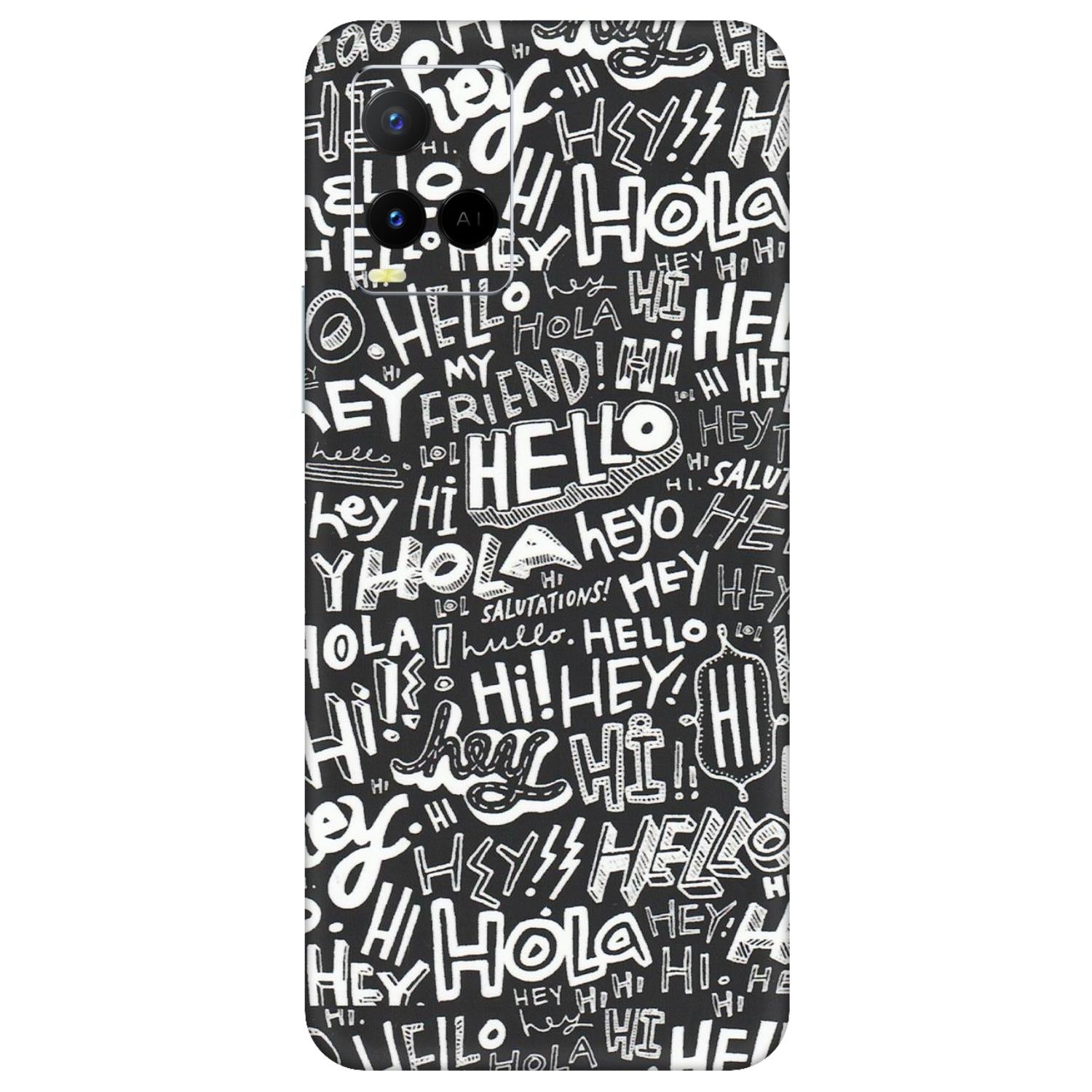 VIVO Y Series Phone Skins (All Models) - Hi Hello Doodles - Matte Finish (M-25) Vivo Y21 G