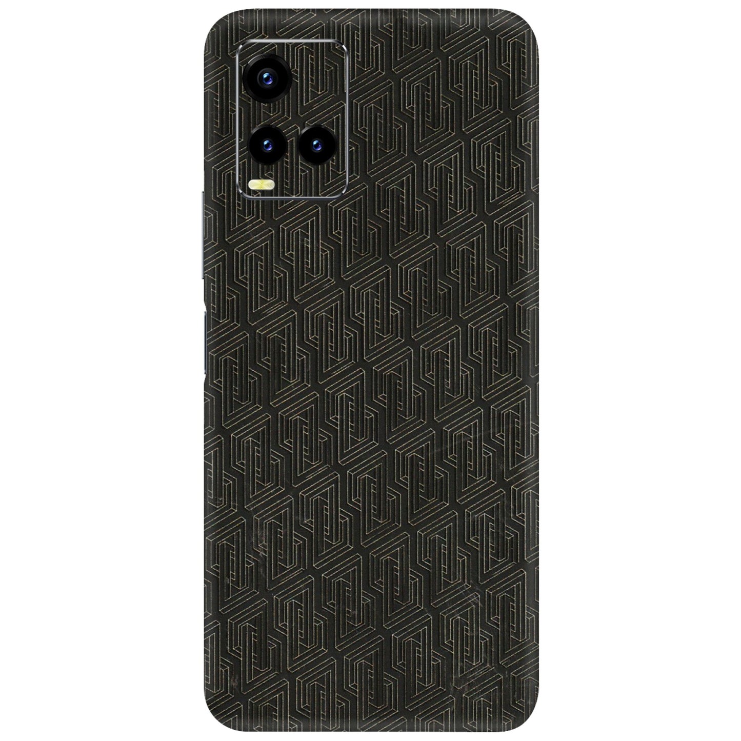 VIVO Y Series Phone Skins (All Models) - Black Abstract Pattern - 3D Embossed Finish (L-117) Vivo Y21T
