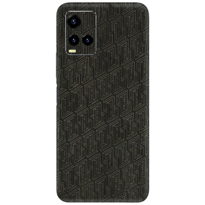 VIVO Y Series Phone Skins (All Models) - Black Abstract Pattern - 3D Embossed Finish (L-117) Vivo Y21T