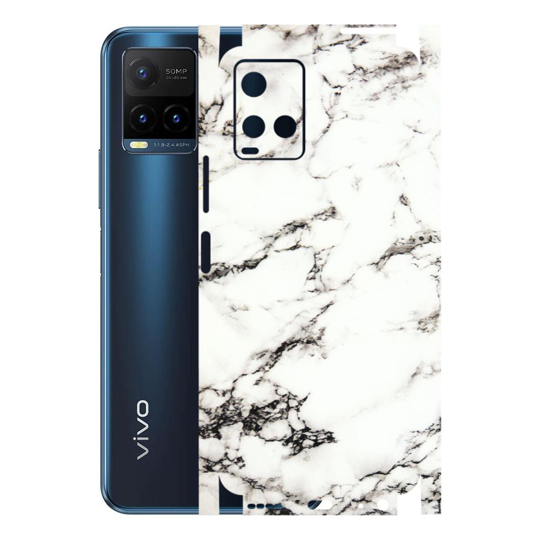 VIVO Y Series Phone Skins (All Models) - Black and White Marble Texture - 3D Embossed Finish (L-124) Vivo Y21T