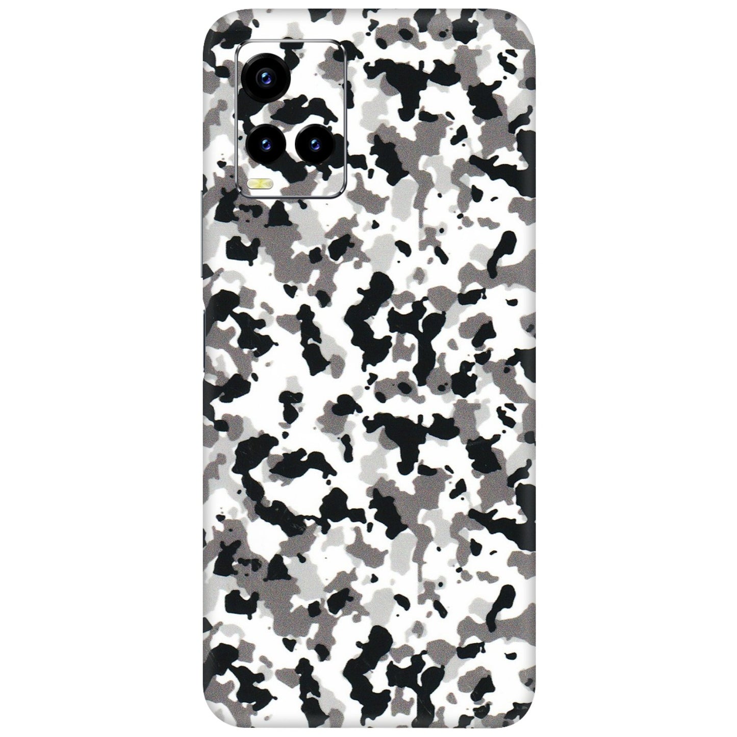 VIVO Y Series Phone Skins (All Models) - White Black Camouflage - 3D Embossed Finish (L-18) Vivo Y21T