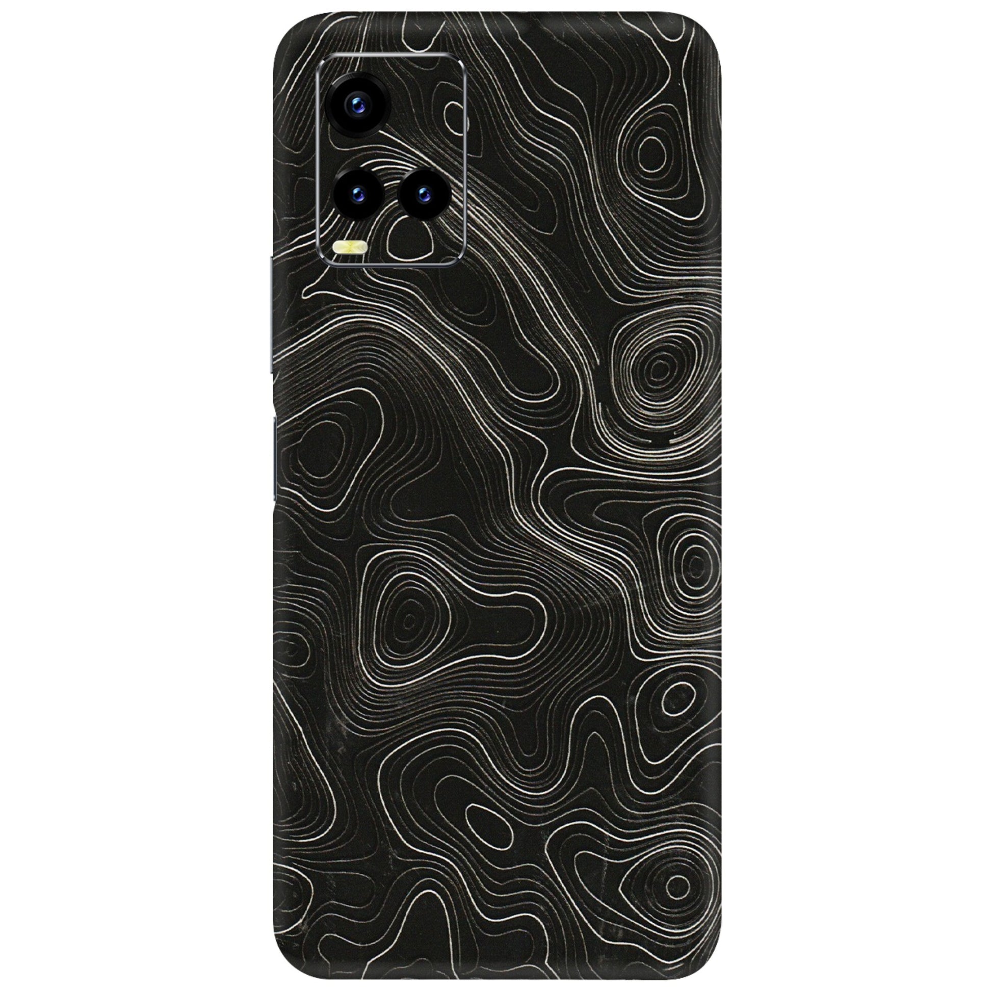 VIVO Y Series Phone Skins (All Models) - Black Swirl - 3D Embossed Finish (L-196) Vivo Y21T