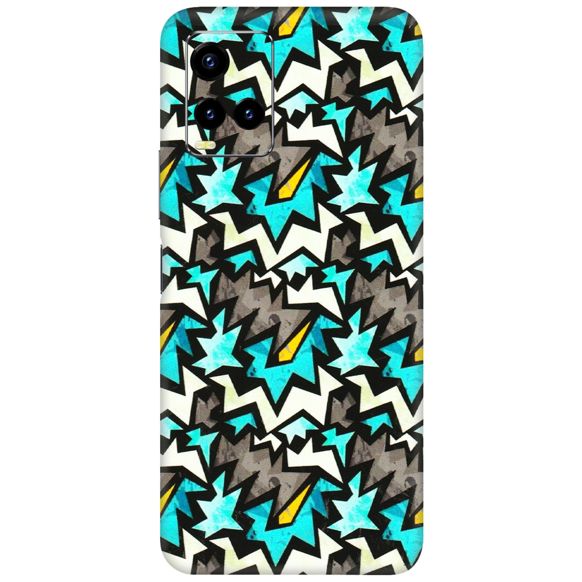 VIVO Y Series Phone Skins (All Models) - Funky Zig Zag - 3D Embossed Finish (L-223) Vivo Y21T
