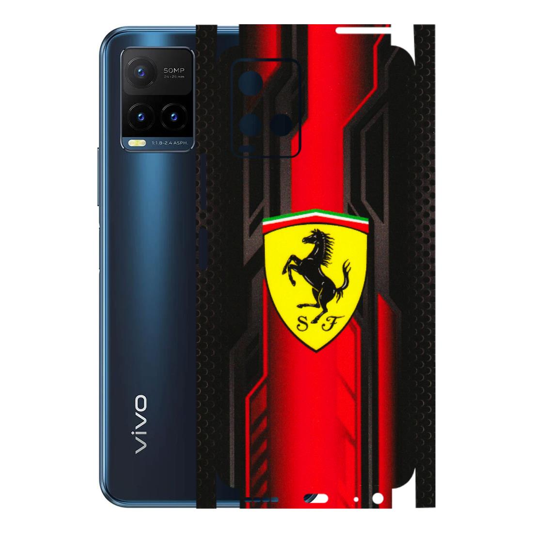 VIVO Y Series Phone Skins (All Models) - Black Ferrari Logo - 3D Embossed Finish (L-253) Vivo Y21T