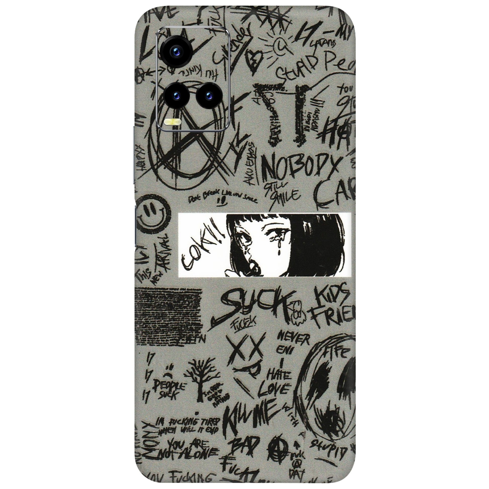 VIVO Y Series Phone Skins (All Models) - Never Have Love Anime - 3D Embossed Finish (L-260) Vivo Y21T
