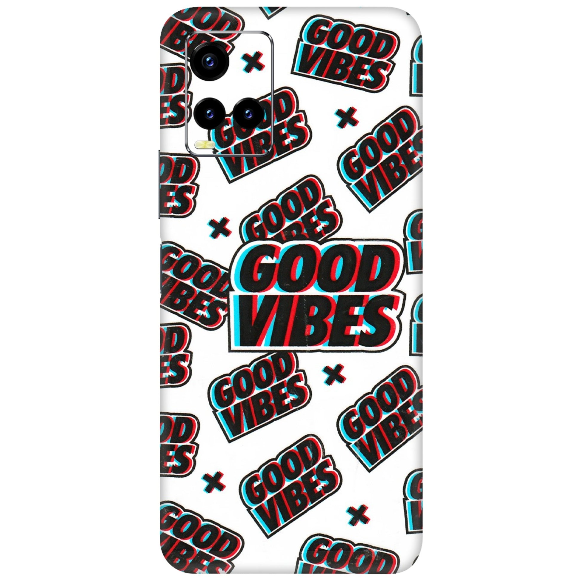 VIVO Y Series Phone Skins (All Models) - Good Vibes - 3D Embossed Finish (L-282) Vivo Y21T