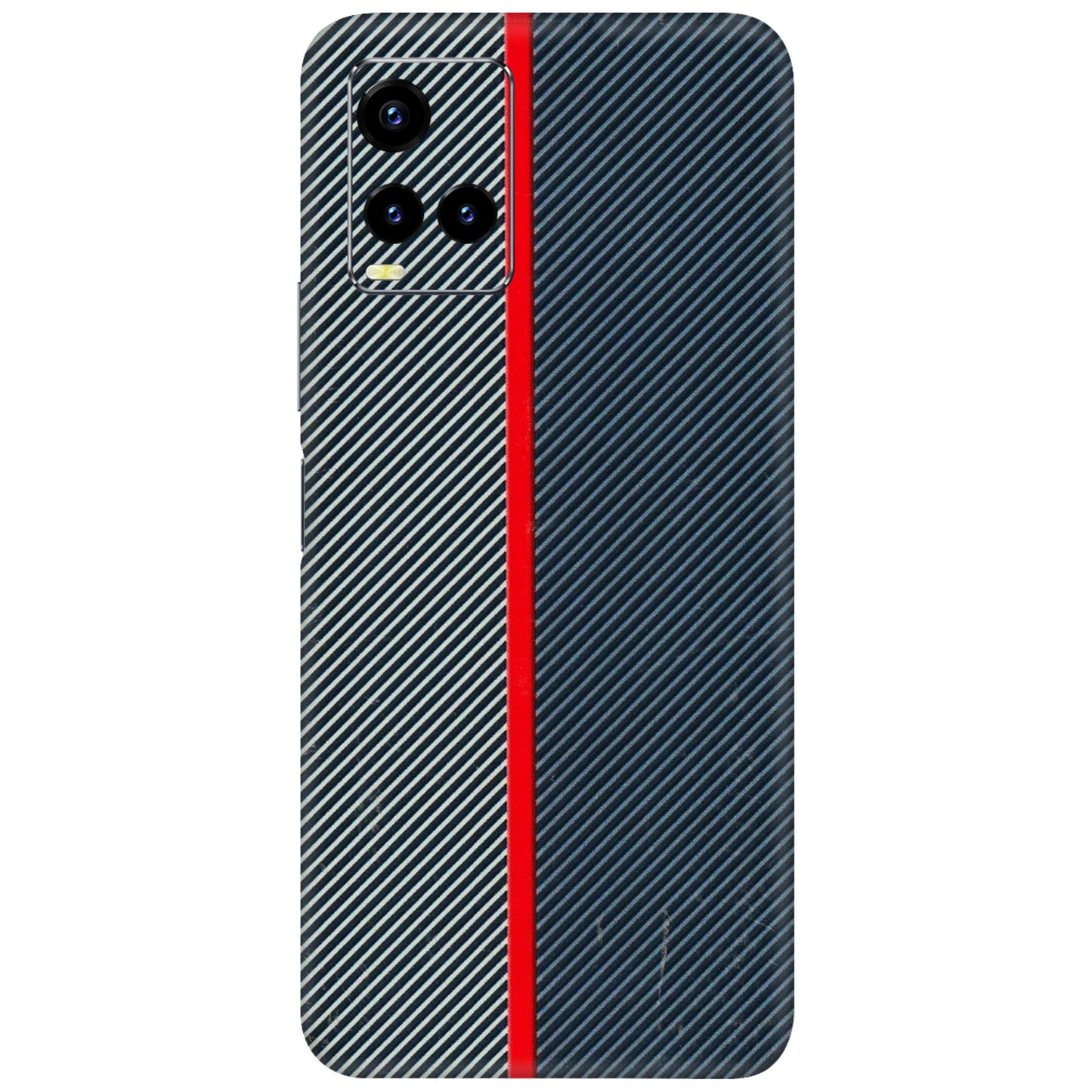 VIVO Y Series Phone Skins (All Models) - Blue Sober Lines - 3D Embossed Finish (L-305) Vivo Y21T