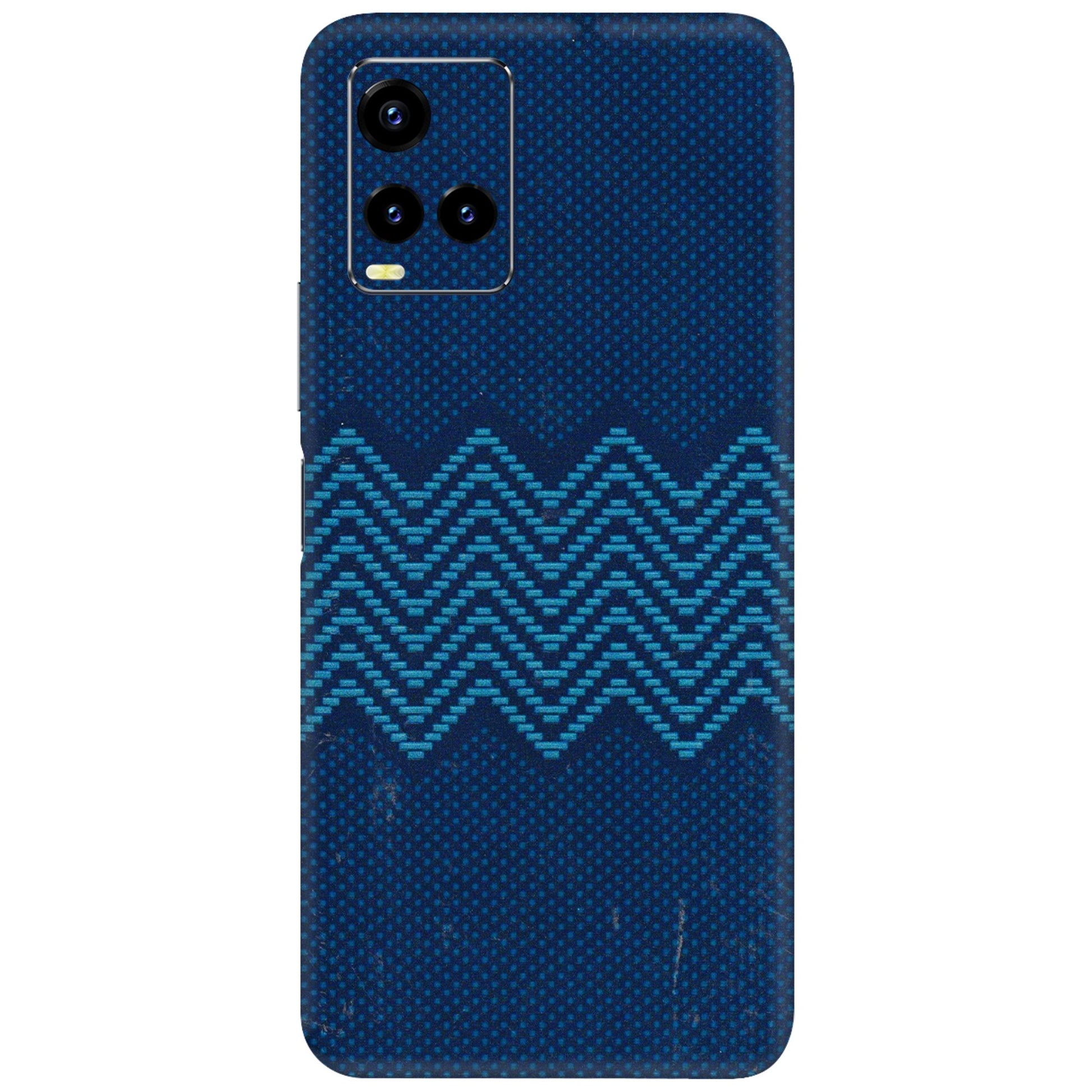 VIVO Y Series Phone Skins (All Models) - Blue Sober Waves - 3D Embossed Finish (L-306) Vivo Y21T