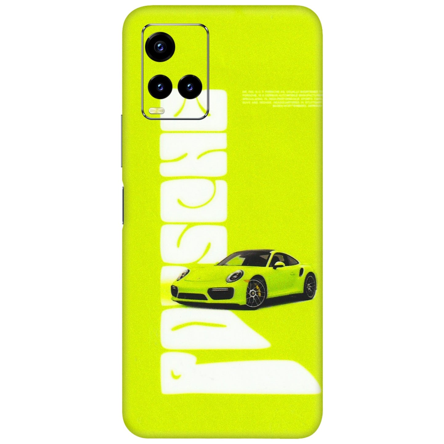 VIVO Y Series Phone Skins (All Models) - Lime Green Porche - 3D Embossed Finish (L-30) Vivo Y21T