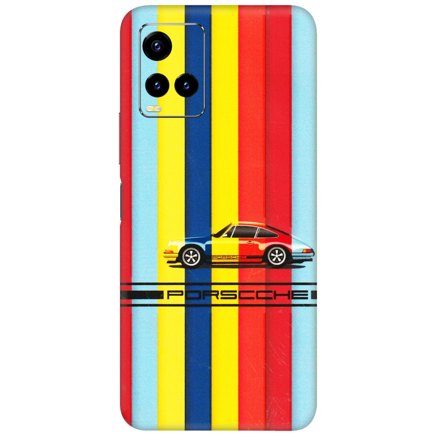 VIVO Y Series Phone Skins (All Models) - Multicolour Porche - 3D Embossed Finish (L-39) Vivo Y21T