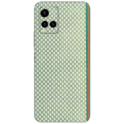 VIVO Y Series Phone Skins (All Models) - Gucci Fabric Pattern - 3D Embossed Finish (L-73) Vivo Y21T