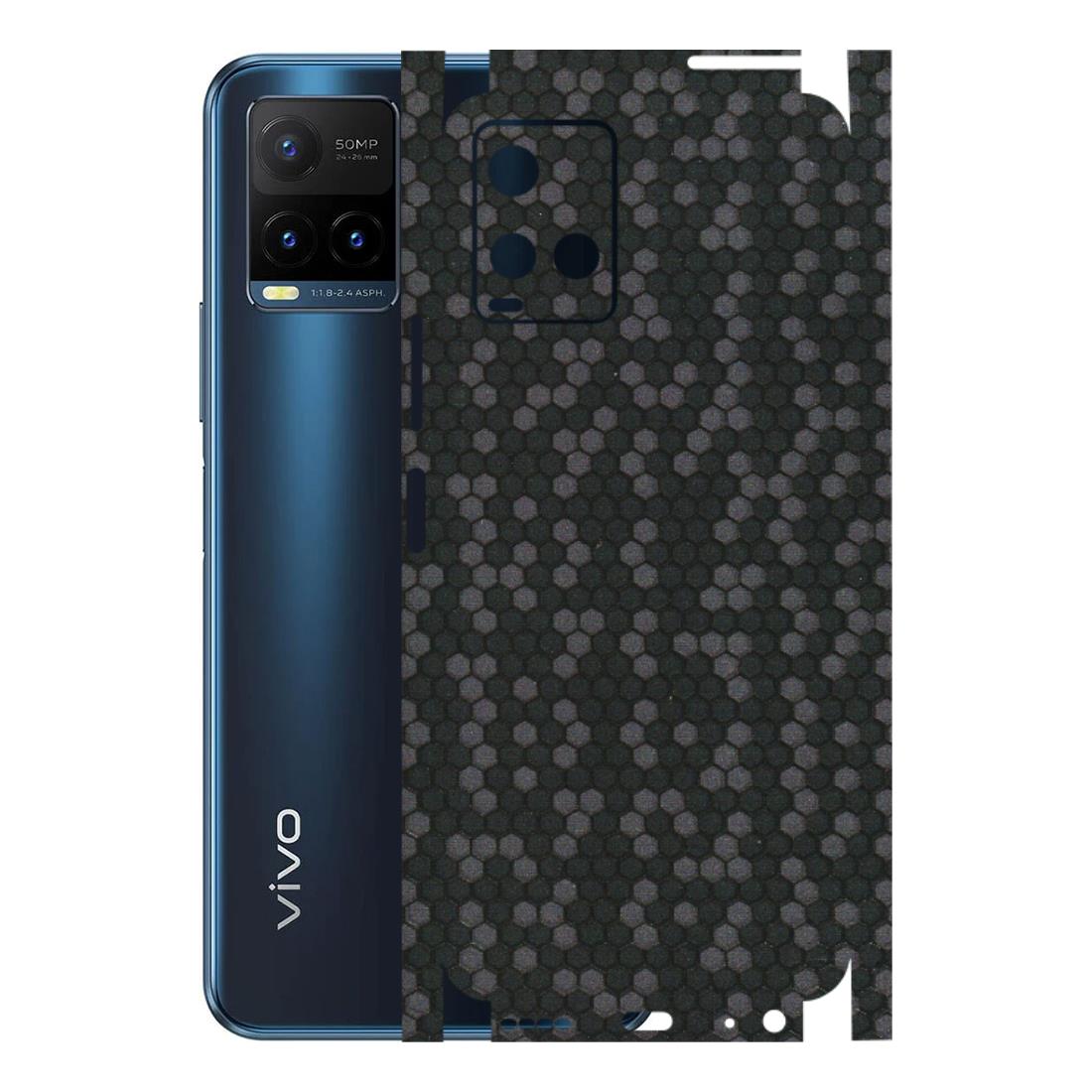 VIVO Y Series Phone Skins (All Models) - Black Grey Honeycomb Sober - 3D Embossed Finish (L-85) Vivo Y21T