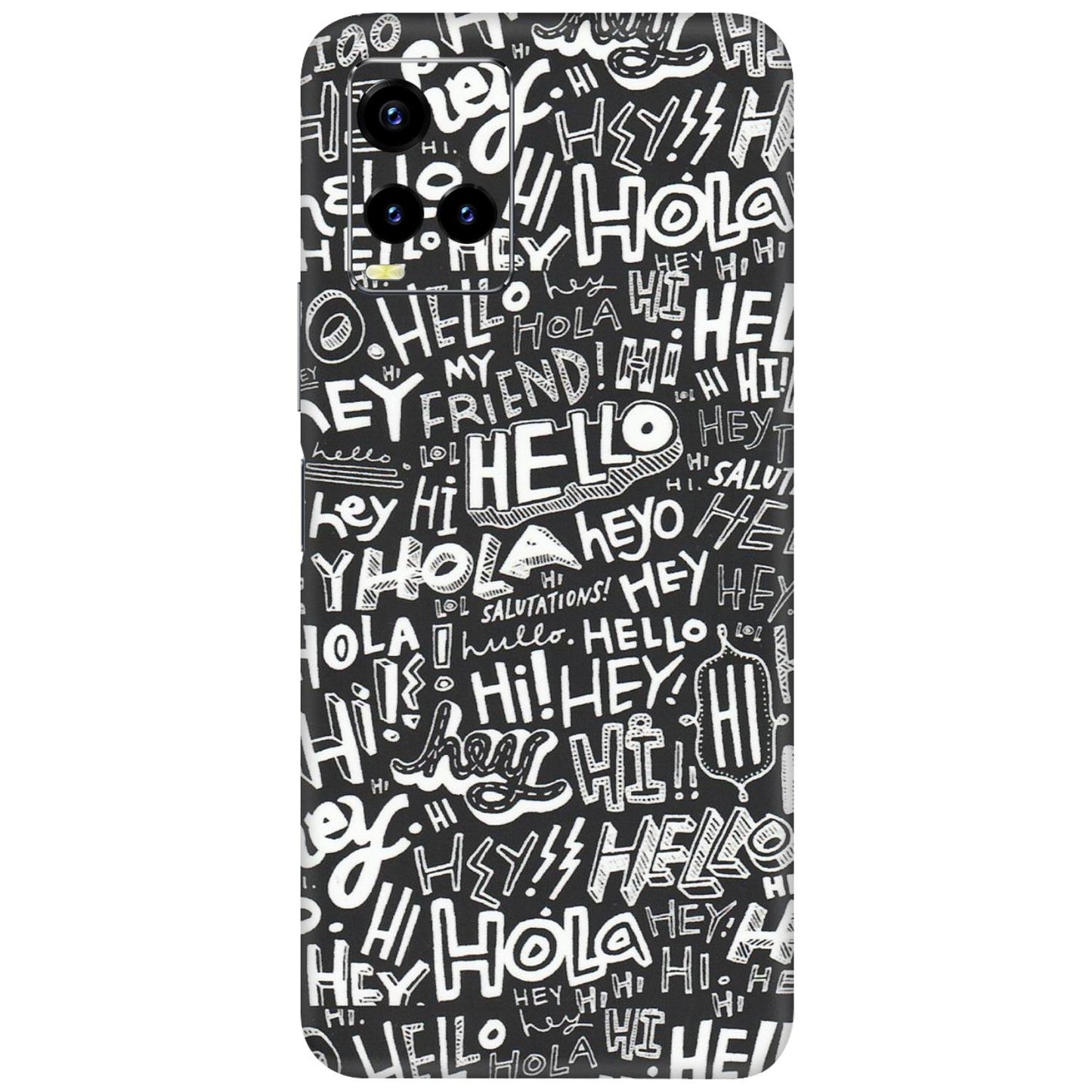 VIVO Y Series Phone Skins (All Models) - Hi Hello Doodles - Matte Finish (M-25) Vivo Y21T