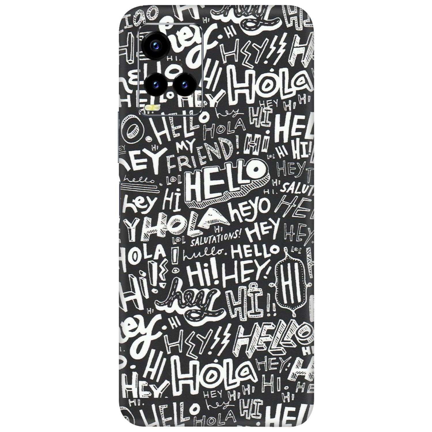 VIVO Y Series Phone Skins (All Models) - Hi Hello Doodles - Matte Finish (M-25) Vivo Y21T