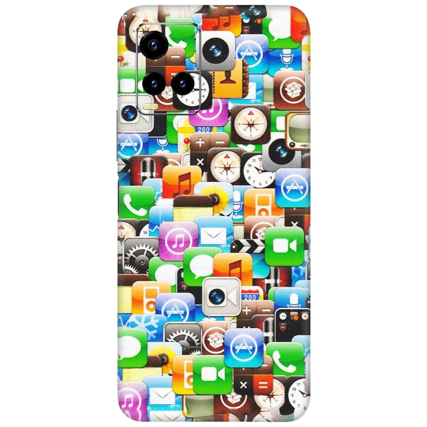 VIVO Y Series Phone Skins (All Models) - All Apple Icons - Matte Finish (M-93) Vivo Y21T