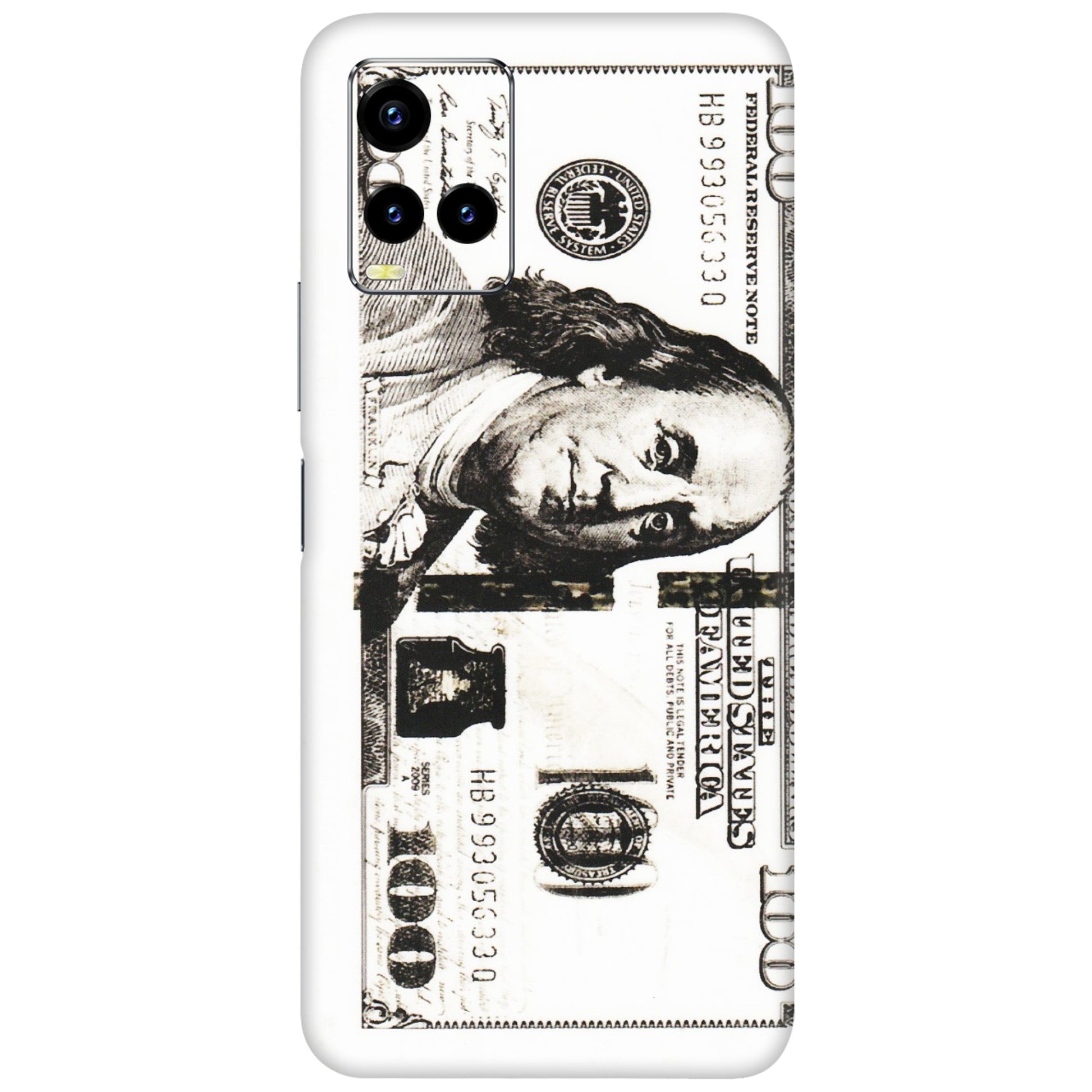 VIVO Y Series Phone Skins (All Models) - 100 Dollar Currency - Transparent Finish (T-01) Vivo Y21T