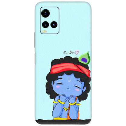 VIVO Y Series Phone Skins (All Models) - Radhe Radhe Cute Toon - 3D Embossed Finish (L-05) Vivo Y21 2021
