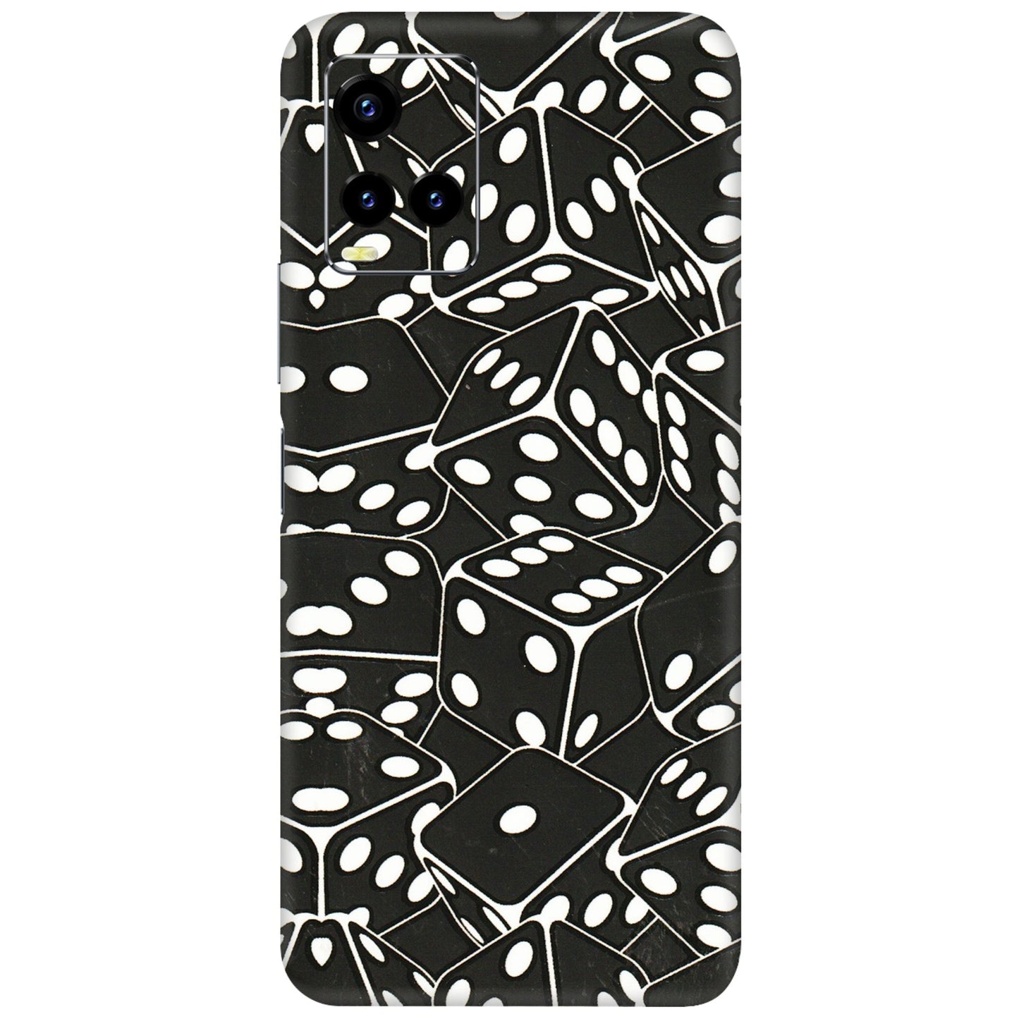 VIVO Y Series Phone Skins (All Models) - Big Black Dices - 3D Embossed Finish (L-106) Vivo Y21 2021