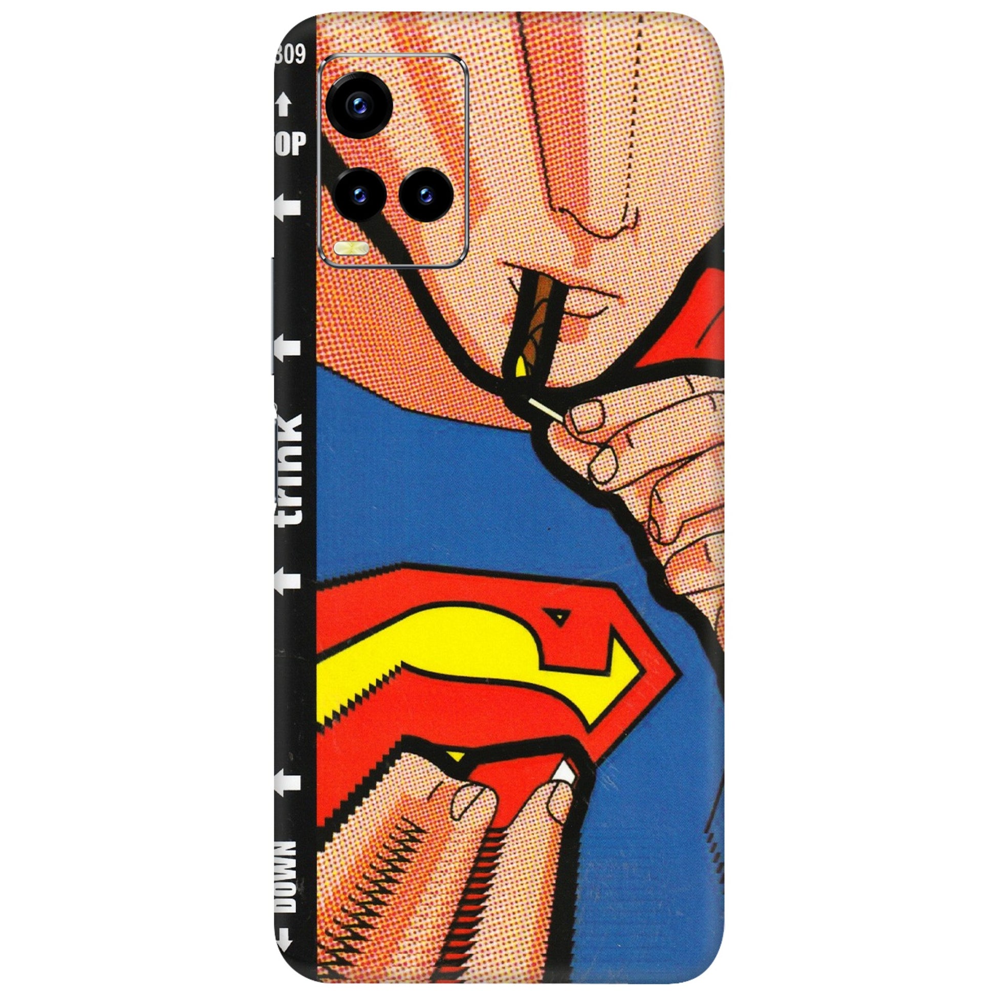 VIVO Y Series Phone Skins (All Models) - Superman Sutta - 3D Embossed Finish (L-130) Vivo Y21 2021