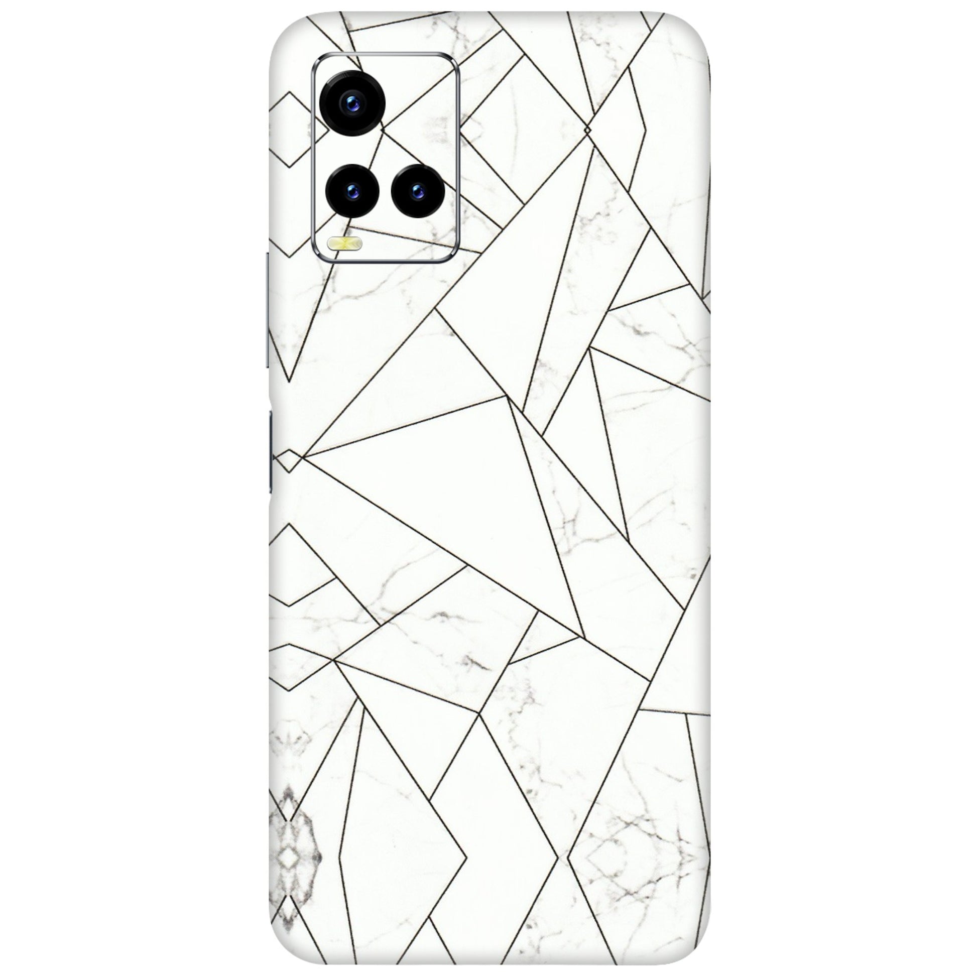 VIVO Y Series Phone Skins (All Models) - Luxury White Marble Effect - 3D Embossed Finish (L-168) Vivo Y21 2021