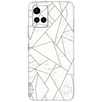 VIVO Y Series Phone Skins (All Models) - Luxury White Marble Effect - 3D Embossed Finish (L-168) Vivo Y21 2021