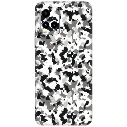 VIVO Y Series Phone Skins (All Models) - White Black Camouflage - 3D Embossed Finish (L-18) Vivo Y21 2021