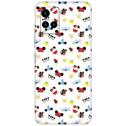 VIVO Y Series Phone Skins (All Models) - Minnie Mouse & Donald Doodles s - 3D Embossed Finish (L-194) Vivo Y21 2021