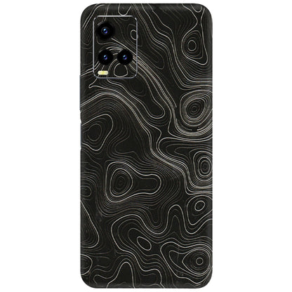 VIVO Y Series Phone Skins (All Models) - Black Swirl - 3D Embossed Finish (L-196) Vivo Y21 2021