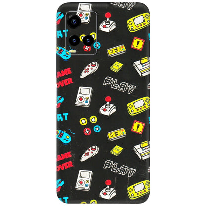VIVO Y Series Phone Skins (All Models) - Gaming Doodles - 3D Embossed Finish (L-224) Vivo Y21 2021