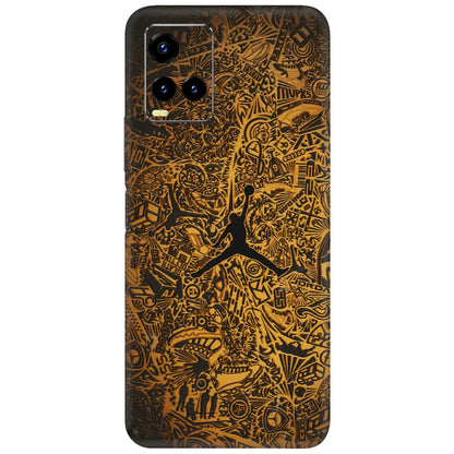 VIVO Y Series Phone Skins (All Models) - Premium Gold Basketball Player - 3D Embossed Finish (L-236) Vivo Y21 2021