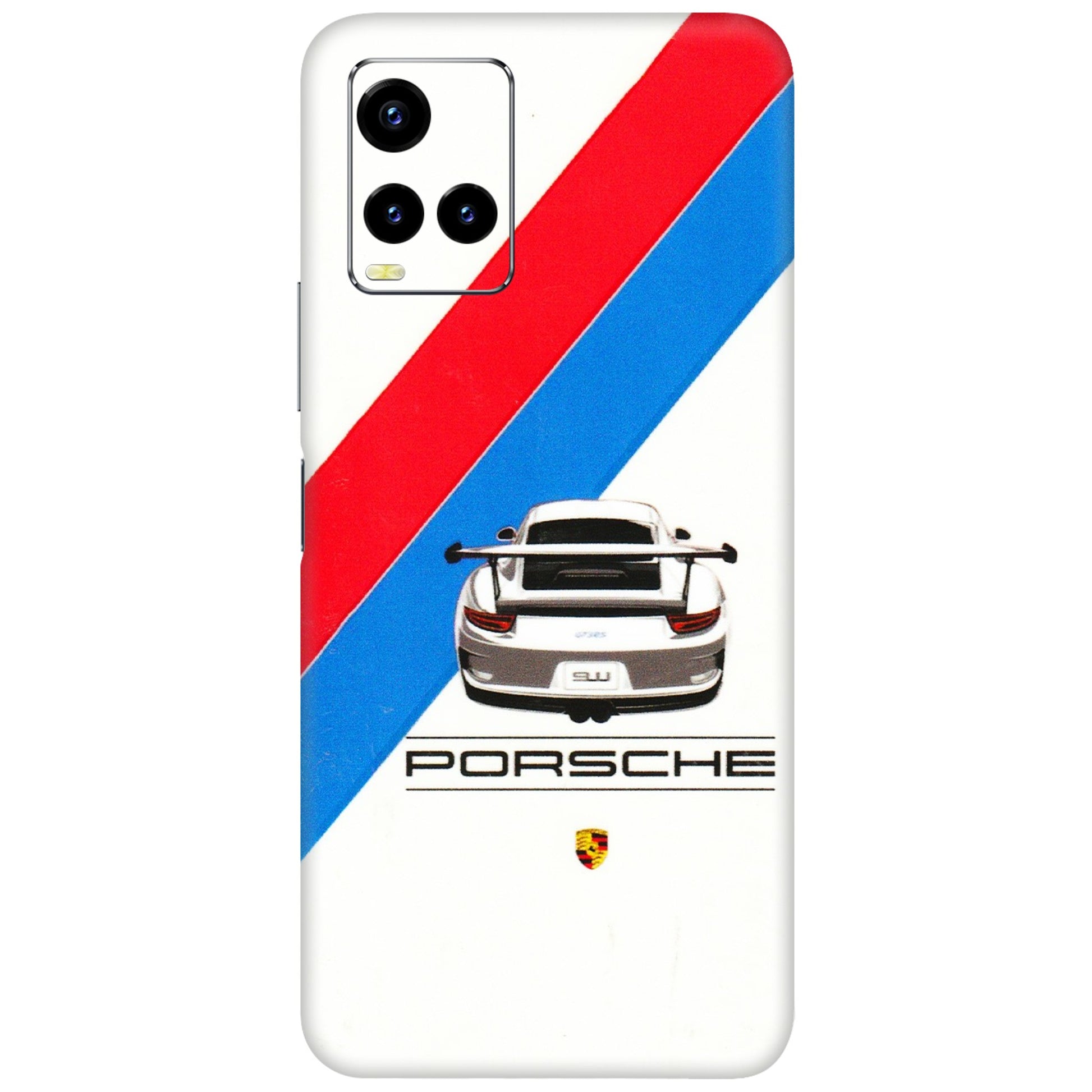 VIVO Y Series Phone Skins (All Models) - Porche Car Sober Logo - 3D Embossed Finish (L-248) Vivo Y21 2021