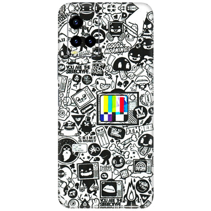 VIVO Y Series Phone Skins (All Models) - Doodles Positive Art - 3D Embossed Finish (L-263) Vivo Y21 2021