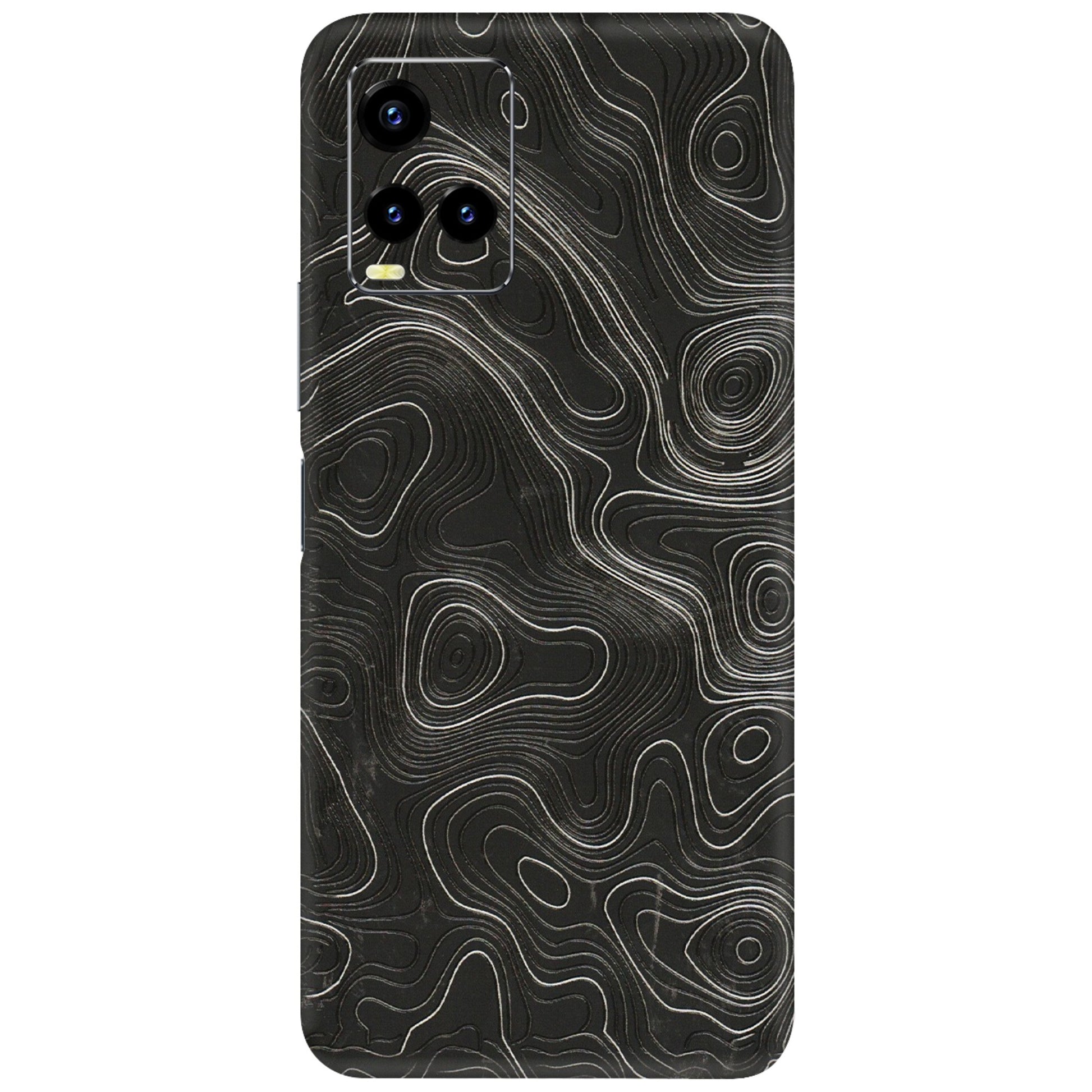 VIVO Y Series Phone Skins (All Models) - Abstract White Line Map - 3D Embossed Finish (L-269) Vivo Y21 2021