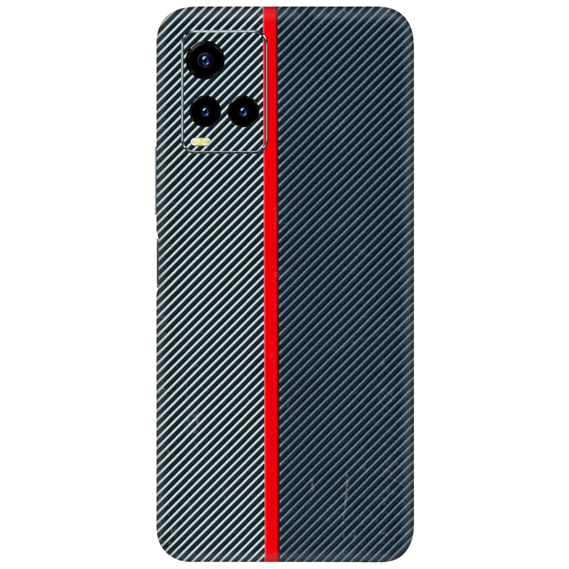 VIVO Y Series Phone Skins (All Models) - Blue Sober Lines - 3D Embossed Finish (L-305) Vivo Y21 2021