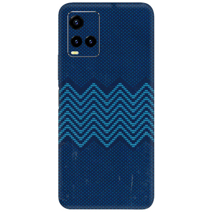 VIVO Y Series Phone Skins (All Models) - Blue Sober Waves - 3D Embossed Finish (L-306) Vivo Y21 2021