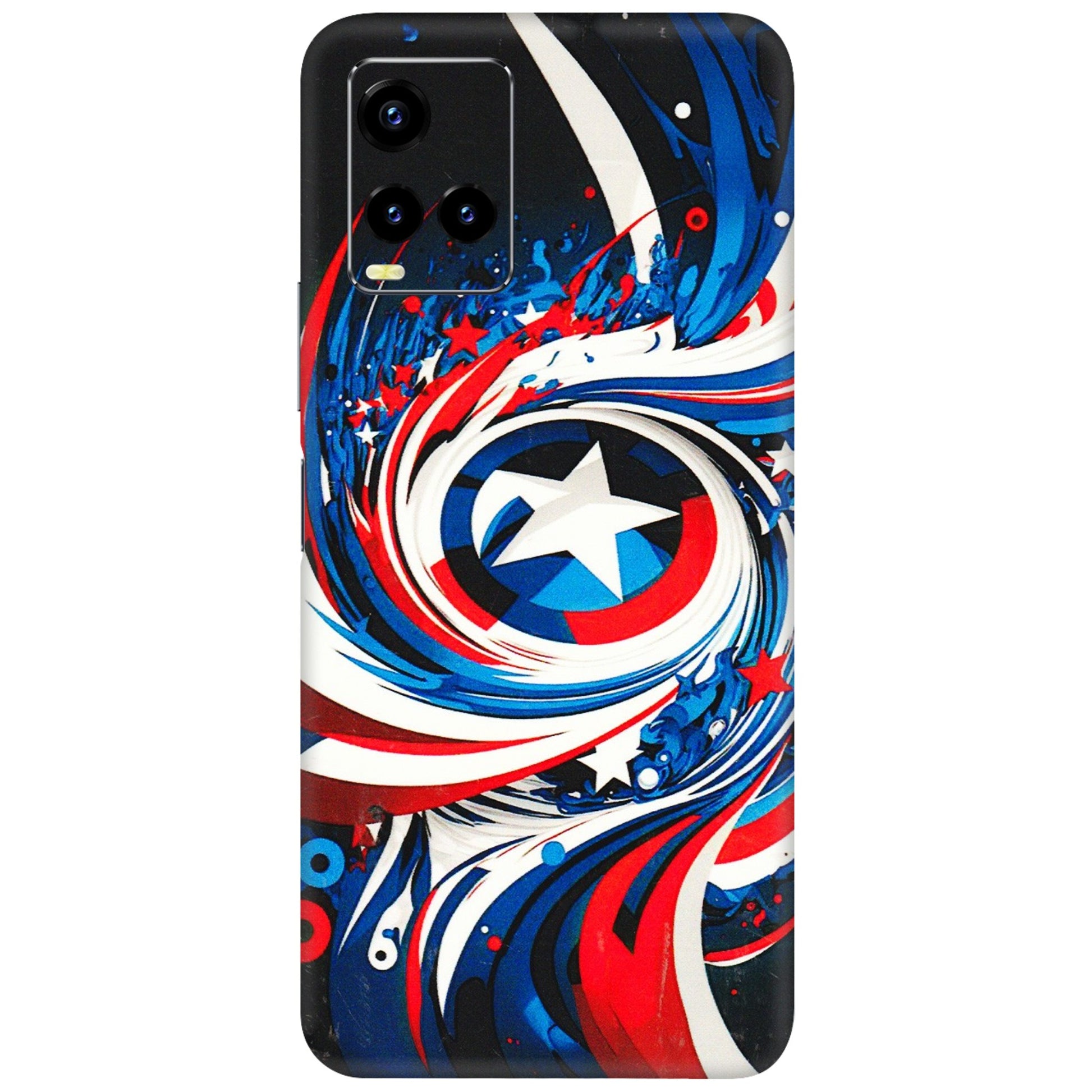 VIVO Y Series Phone Skins (All Models) - Captain America Logo - 3D Embossed Finish (L-307) Vivo Y21 2021