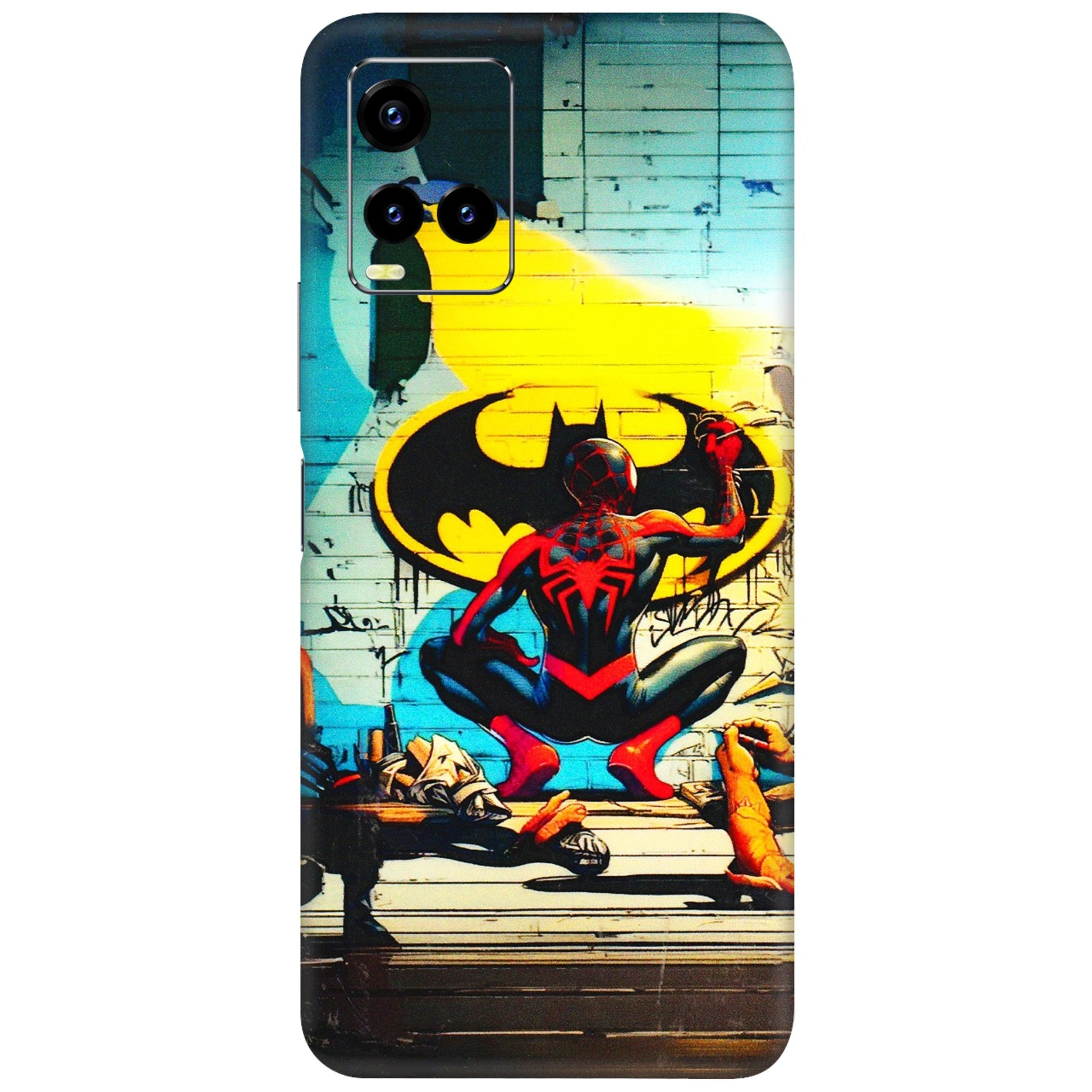 VIVO Y Series Phone Skins (All Models) - New Spiderman Bat Logo - 3D Embossed Finish (L-309) Vivo Y21 2021