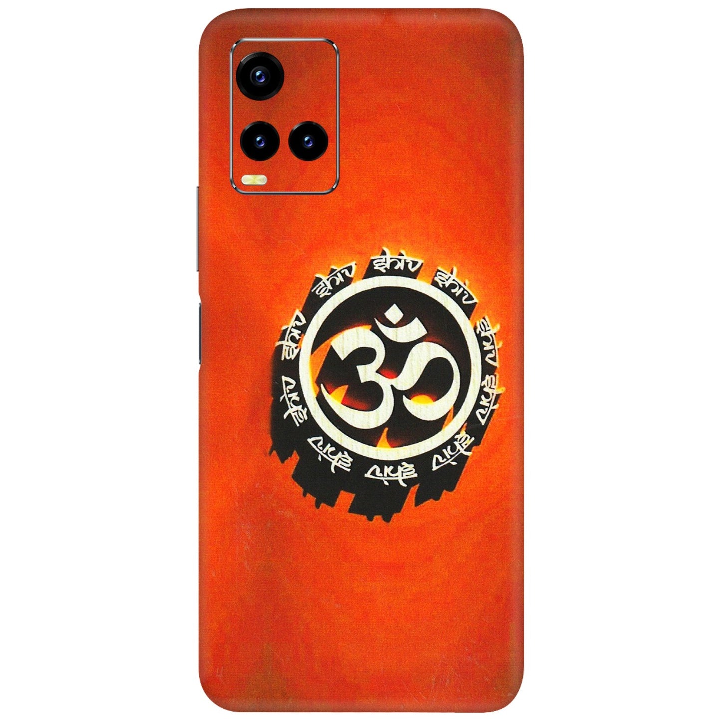 VIVO Y Series Phone Skins (All Models) - Aum Shiv Orange - 3D Embossed Finish (L-32) Vivo Y21 2021