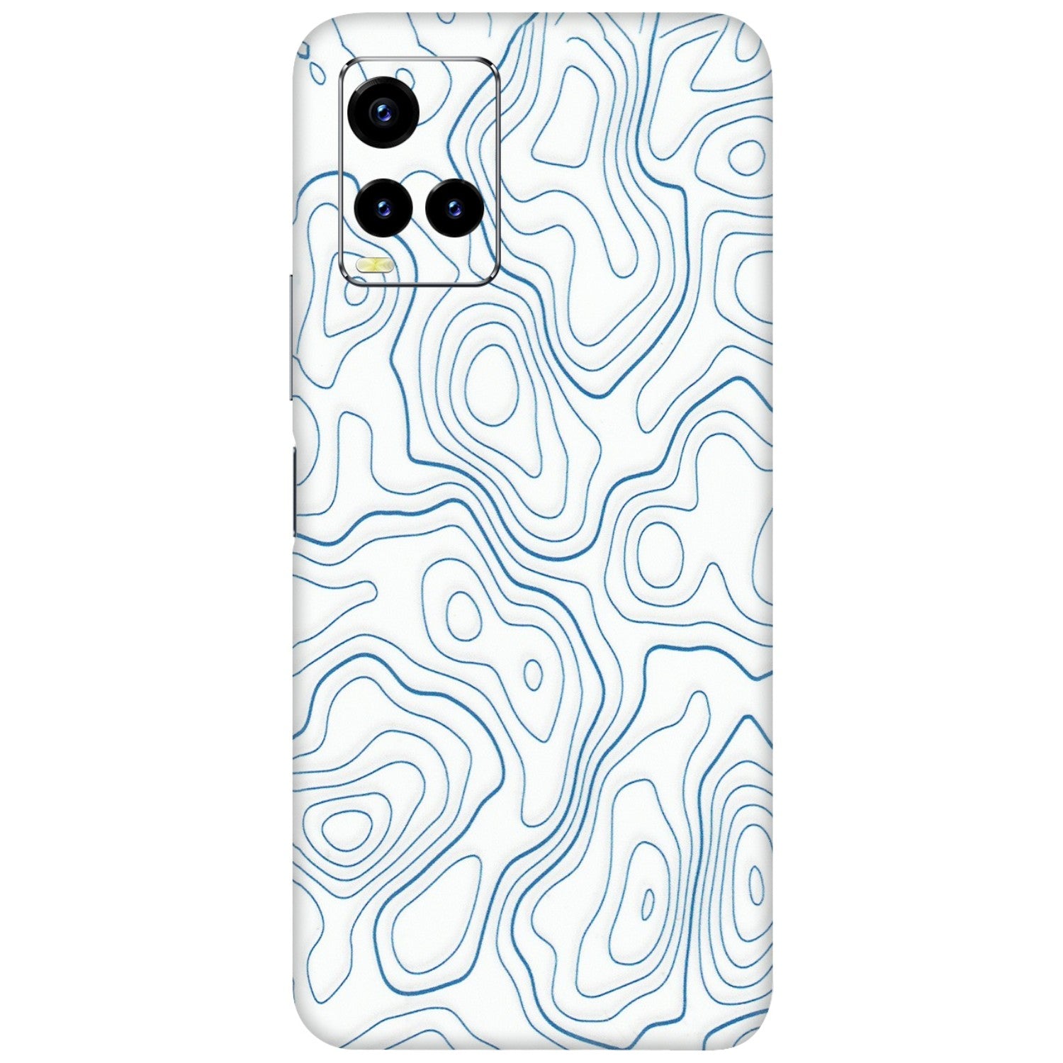 VIVO Y Series Phone Skins (All Models) - Blue And White Swirls - Matte Finish (M-139) Vivo Y21 2021