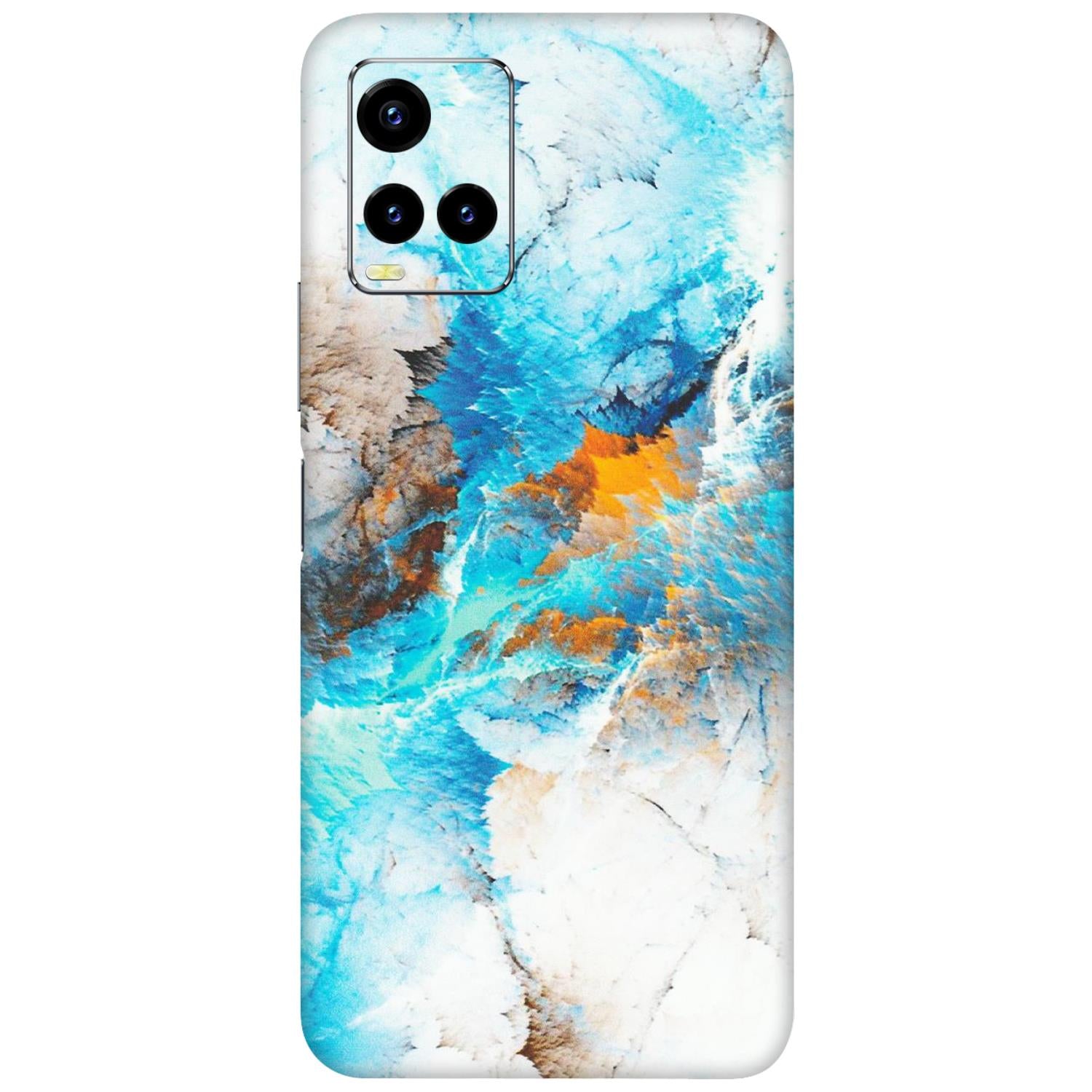VIVO Y Series Phone Skins (All Models) - Blue Waves Abstract - Matte Finish (M-19) Vivo Y21 2021