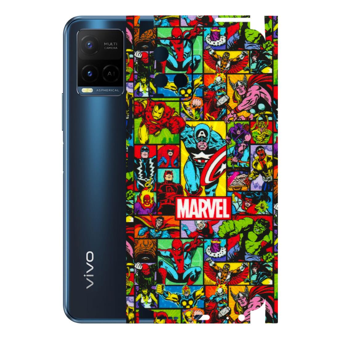 VIVO Y Series Phone Skins (All Models) - MARVELOUS Comic Characters - 3D Embossed Finish (L-129) Vivo Y21 G