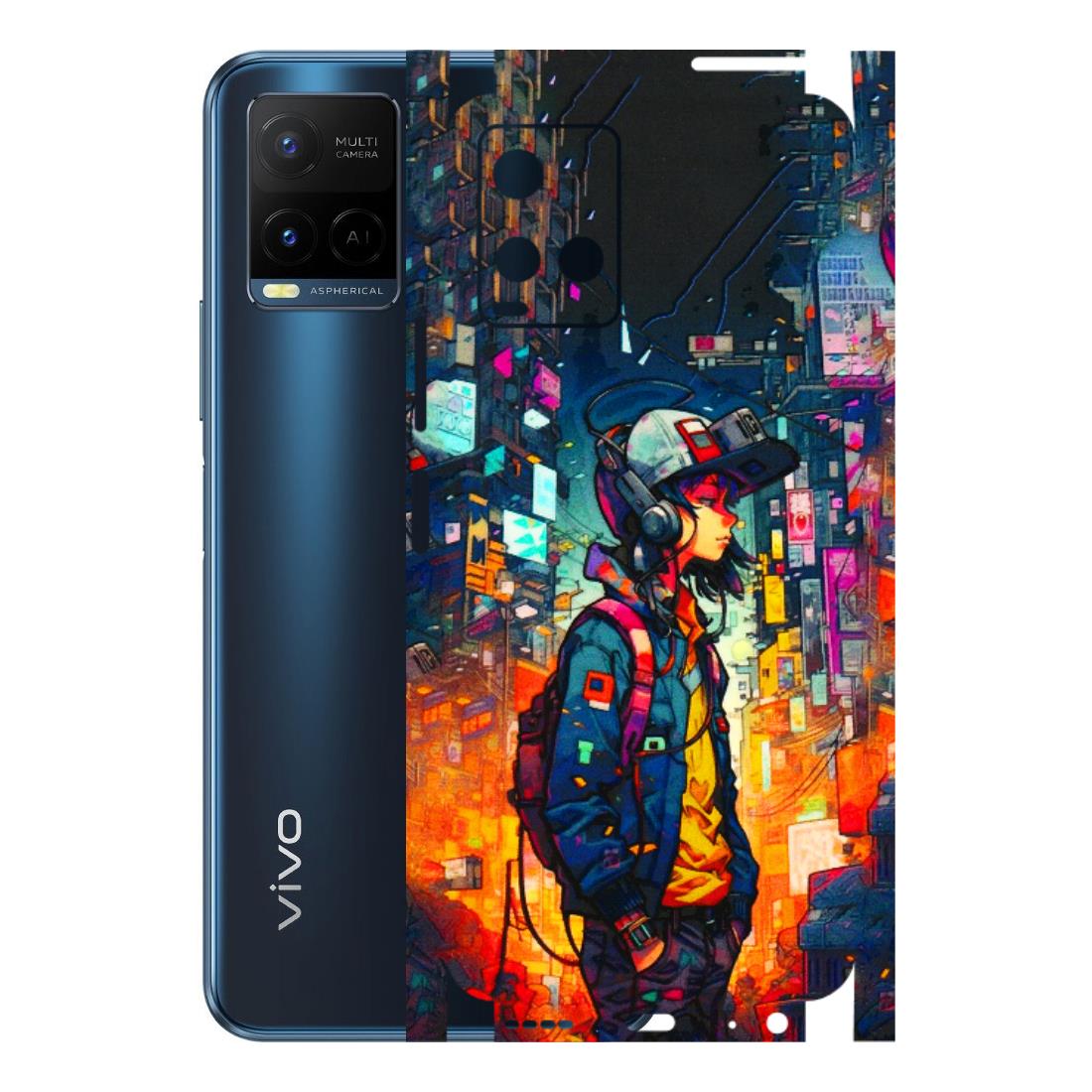 VIVO Y Series Phone Skins (All Models) - Street Anime Guy - 3D Embossed Finish (L-158) Vivo Y21 G