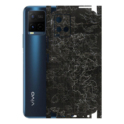 VIVO Y Series Phone Skins (All Models) - Black map Texture - 3D Embossed Finish (L-201) Vivo Y21 G