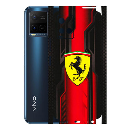 VIVO Y Series Phone Skins (All Models) - Black Ferrari Logo - 3D Embossed Finish (L-253) Vivo Y21 G